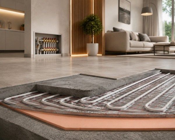 Screed Underfloor Heating - flowing floors